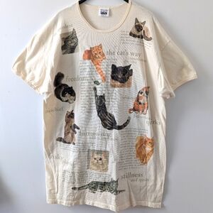 🐈 Vintage Crazy Cat Lady Sleep Shirt Pajamas All Over Print One Size Fits All